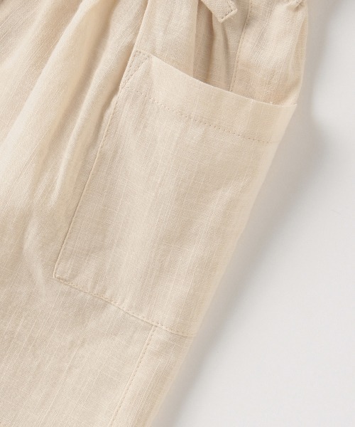 petit main（プティマイン）の「リボンサスペンダースカート（スカート・キッズ・ライトベージュ/サックスブルー・100cm/90cm/110cm/80ｃｍ/120cm/130cm）」の9枚目の写真