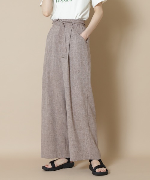 N.（N. Natural Beauty Basic）（エヌエヌナチュラルビューティーベーシック）の「◆ストリングベルトパンツ（その他パンツ・レディース・ブラウン/ベージュ/イエロー・MEDIUM）」の4枚目の写真