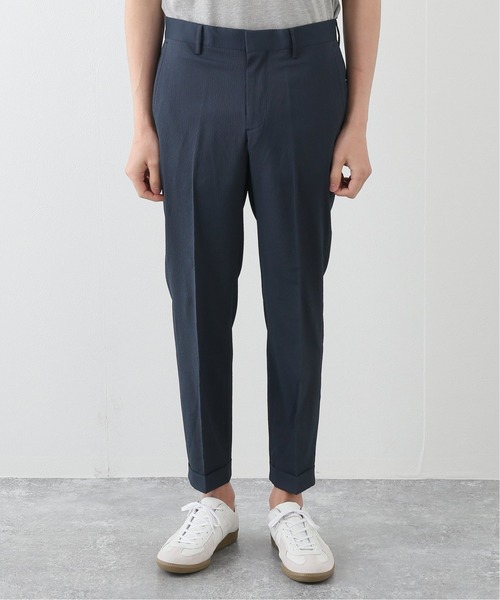 EDIFICE（エディフィス）の「ギンガム サッカー アンクル パンツ【セットアップ対応】（その他パンツ・メンズ・ネイビー/ベージュ・SMALL/MEDIUM/X-LARGE）」の4枚目の写真