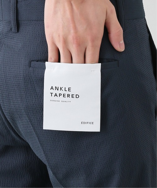 EDIFICE（エディフィス）の「ギンガム サッカー アンクル パンツ【セットアップ対応】（その他パンツ・メンズ・ネイビー/ベージュ・SMALL/MEDIUM/X-LARGE）」の8枚目の写真