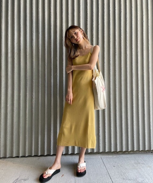 Town オピニオン Korean Korean コリアン Opinion リブキャミソールワンピース ワンピース ワンピース コリアン タウン のファッション