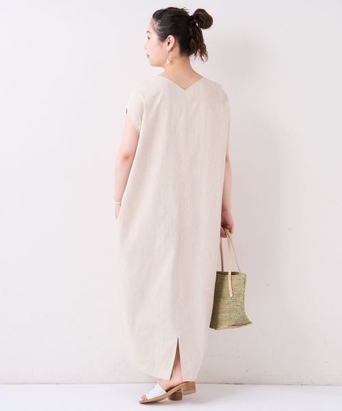 BEARDSLEY（ビアズリー）の「サッカーワンピース（ワンピース・レディース・ベージュ/ブルー・1/0）」の5枚目の写真