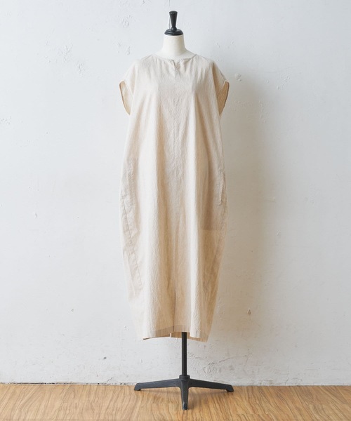 BEARDSLEY（ビアズリー）の「サッカーワンピース（ワンピース・レディース・ベージュ/ブルー・1/0）」の12枚目の写真