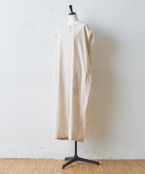 BEARDSLEY（ビアズリー）の「サッカーワンピース（ワンピース・レディース・ベージュ/ブルー・1/0）」の14枚目の写真