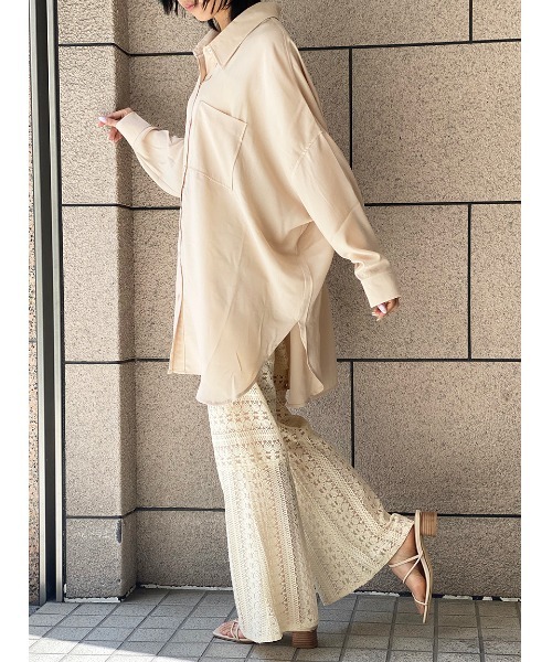 one way(ワンウェイ)の「【oneway】オーバーサイズシャツ(シャツ/ブラウス・レディース・ホワイト/ベージュ/ダークグリーン・FREE)」の9枚目の写真