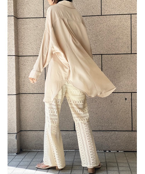 one way(ワンウェイ)の「【oneway】オーバーサイズシャツ(シャツ/ブラウス・レディース・ホワイト/ベージュ/ダークグリーン・FREE)」の10枚目の写真