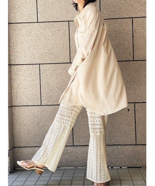 one way(ワンウェイ)の「【oneway】オーバーサイズシャツ(シャツ/ブラウス・レディース・ホワイト/ベージュ/ダークグリーン・FREE)」の11枚目の写真