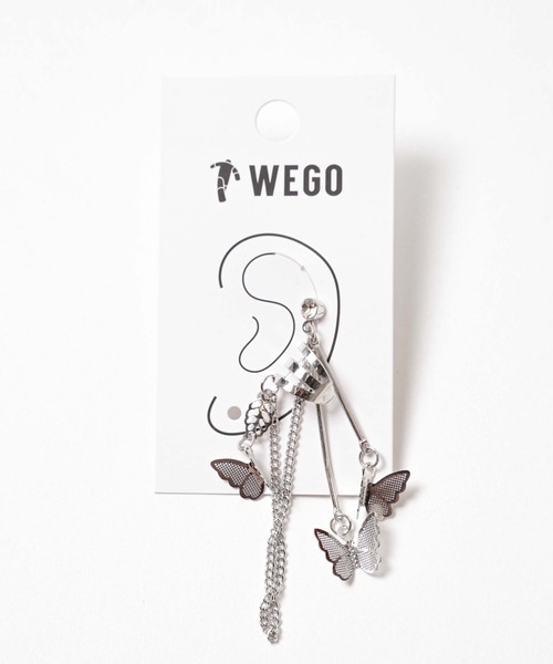 WEGO（ウィゴー）の「WEGO/バタフライヤカフピアス（ピアス（片耳用）・レディース・シルバー・FREE）」の2枚目の写真