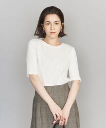 BEAUTY&YOUTH UNITED ARROWS | BY スラブリブバックラウンドネックショートスリーブカットソー(Tシャツ/カットソー)