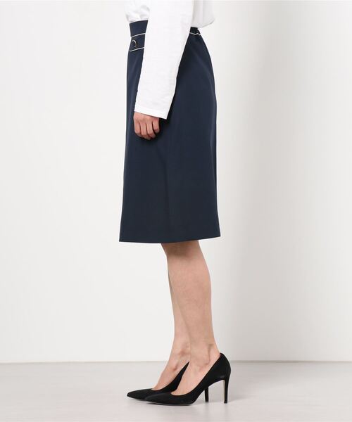 ASTORIA ODIER（アストリアオディール）の「パイピングフラップAラインスカート（スカート・レディース・ネイビー/ベージュ/ピンク/ラベンダー/ブラック/アイボリー/ワイン・MEDIUM/SMALL/X-SMALL/LARGE）」の13枚目の写真