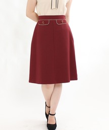 パイピングフラップAラインスカート