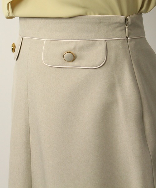 ASTORIA ODIER（アストリアオディール）の「パイピングフラップAラインスカート（スカート・レディース・ネイビー/ベージュ/ピンク/ラベンダー/ブラック/アイボリー/ワイン・MEDIUM/SMALL/X-SMALL/LARGE）」の18枚目の写真