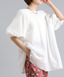DouDou | 袖ボリューム切替5分袖ブラウス(シャツ/ブラウス)
