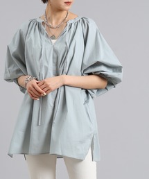 DouDou | 袖ボリューム切替5分袖ブラウス(シャツ/ブラウス)