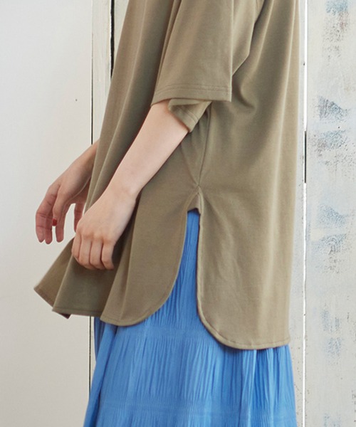 MATCH&more(マッチアンドモア)の「オーバーサイズプリントTシャツ(Tシャツ/カットソー・レディース・ホワイト/ブラック/ベージュ/グレー/カーキ/ミント・FREE)」の14枚目の写真