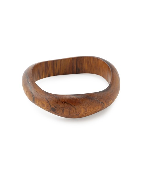 MADEMOISELLE ROPE'(マドモアゼル ロペ)の「ウッドニュアンスバングル(バングル/リストバンド・レディース・ダークブラウン・FREE)」の3枚目の写真