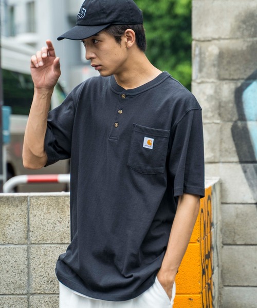 トップスhenryneck半袖tシャツ Tシャツ カットソー Carhartt カーハート のファッション Wego Wego Carhartt