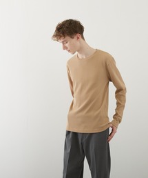 【VIBGYOR BY AS】ワッフルクルーネックT(BL)