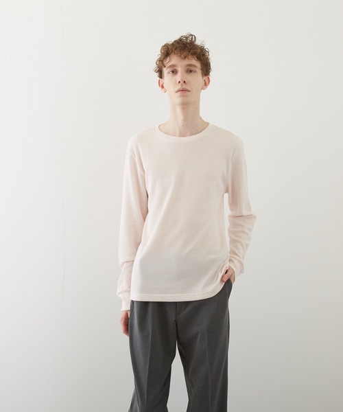 VIBGYOR(ヴィブジョー)の「【VIBGYOR BY AS】ワッフルクルーネックT(BL)(Tシャツ/カットソー・メンズ・ホワイト/ブラック/ベージュ/ネイビー/カーキ/ピンク系その他/グレー・MEDIUM/LARGE/X-LARGE)」の7枚目の写真