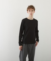 【VIBGYOR BY AS】ワッフルクルーネックT(BL)