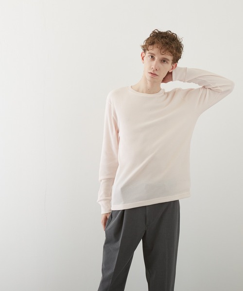 VIBGYOR(ヴィブジョー)の「【VIBGYOR BY AS】ワッフルクルーネックT(BL)(Tシャツ/カットソー・メンズ・ホワイト/ブラック/ベージュ/ネイビー/カーキ/ピンク系その他/グレー・MEDIUM/LARGE/X-LARGE)」の15枚目の写真
