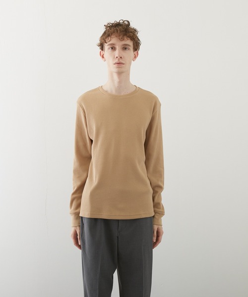VIBGYOR(ヴィブジョー)の「【VIBGYOR BY AS】ワッフルクルーネックT(BL)(Tシャツ/カットソー・メンズ・ホワイト/ブラック/ベージュ/ネイビー/カーキ/ピンク系その他/グレー・MEDIUM/LARGE/X-LARGE)」の16枚目の写真