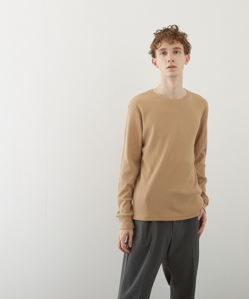 VIBGYOR(ヴィブジョー)の「【VIBGYOR BY AS】ワッフルクルーネックT(BL)(Tシャツ/カットソー・メンズ・ホワイト/ブラック/ベージュ/ネイビー/カーキ/ピンク系その他/グレー・MEDIUM/LARGE/X-LARGE)」の17枚目の写真
