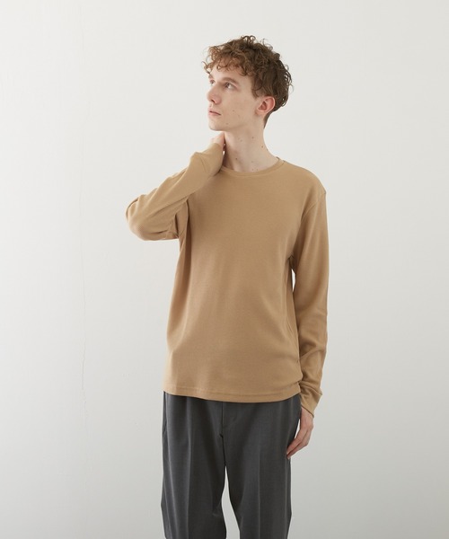 VIBGYOR(ヴィブジョー)の「【VIBGYOR BY AS】ワッフルクルーネックT(BL)(Tシャツ/カットソー・メンズ・ホワイト/ブラック/ベージュ/ネイビー/カーキ/ピンク系その他/グレー・MEDIUM/LARGE/X-LARGE)」の18枚目の写真