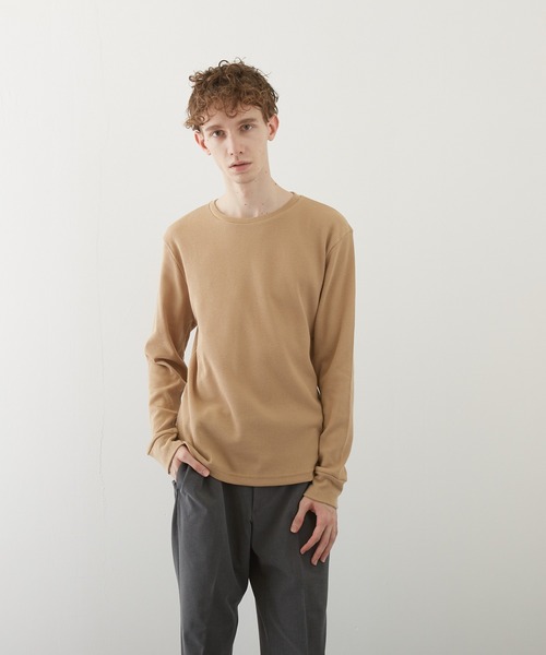 VIBGYOR(ヴィブジョー)の「【VIBGYOR BY AS】ワッフルクルーネックT(BL)(Tシャツ/カットソー・メンズ・ホワイト/ブラック/ベージュ/ネイビー/カーキ/ピンク系その他/グレー・MEDIUM/LARGE/X-LARGE)」の19枚目の写真