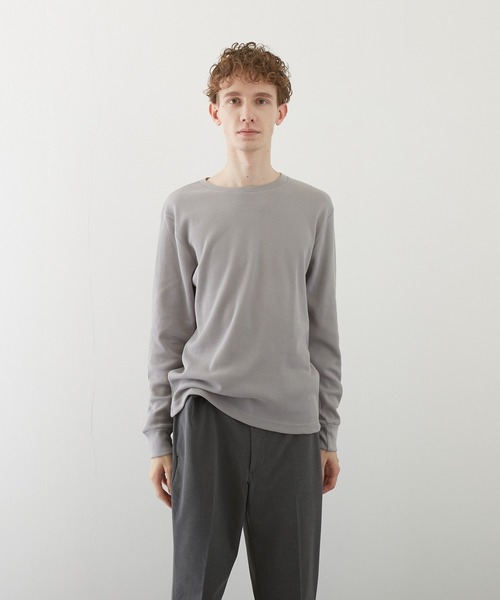 VIBGYOR(ヴィブジョー)の「【VIBGYOR BY AS】ワッフルクルーネックT(BL)(Tシャツ/カットソー・メンズ・ホワイト/ブラック/ベージュ/ネイビー/カーキ/ピンク系その他/グレー・MEDIUM/LARGE/X-LARGE)」の20枚目の写真