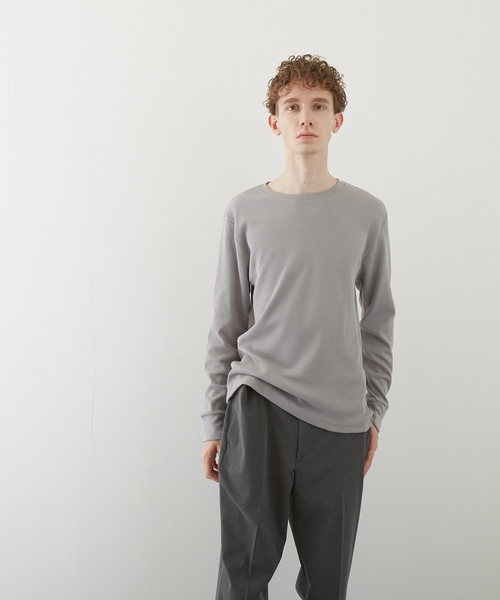 VIBGYOR(ヴィブジョー)の「【VIBGYOR BY AS】ワッフルクルーネックT(BL)(Tシャツ/カットソー・メンズ・ホワイト/ブラック/ベージュ/ネイビー/カーキ/ピンク系その他/グレー・MEDIUM/LARGE/X-LARGE)」の21枚目の写真