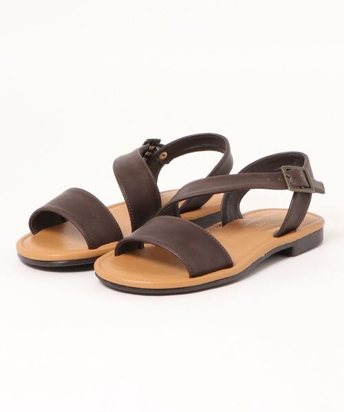 ehka sopo（エヘカソポ）の「アシンメトリーサンダル（サンダル・レディース・オフホワイト/シルバー/ブラウン・LARGE/MEDIUM）」の3枚目の写真