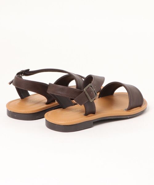 ehka sopo（エヘカソポ）の「アシンメトリーサンダル（サンダル・レディース・オフホワイト/シルバー/ブラウン・LARGE/MEDIUM）」の4枚目の写真