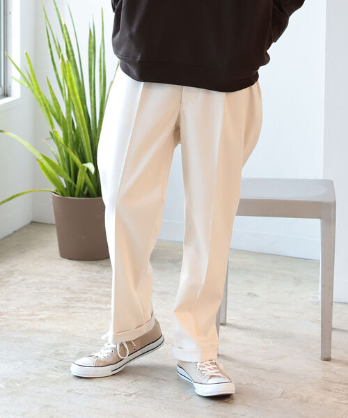 BeAMS DOT（ビームスドット）の「BeAMS DOT / スリム テーパードパンツ21FW（スラックス・メンズ・ブラウン/オフホワイト・SMALL/MEDIUM/LARGE）」の3枚目の写真