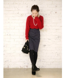 Chico | ストライプタイトSKT(スカート)