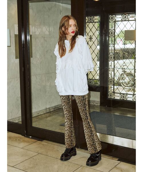 jouetie（ジュエティ）の「イージーフィットフレアパンツ（その他パンツ・レディース・ブラック/カーキ/ブルー/その他1/その他2・SMALL/MEDIUM/LARGE）」の9枚目の写真