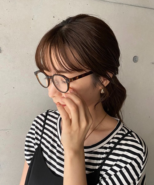 CAPRICIEUX LE'MAGE（カプリシューレマージュ）の「クリアレンズメガネ　ベッコウ（メガネ・レディース・ブラウン・FREE）」の8枚目の写真