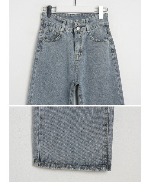 SONA(ソナ)の「SONYUNARA ツーボタンワイドデニムパンツ(デニムパンツ・レディース・ブルー・SMALL/MEDIUM)」の14枚目の写真