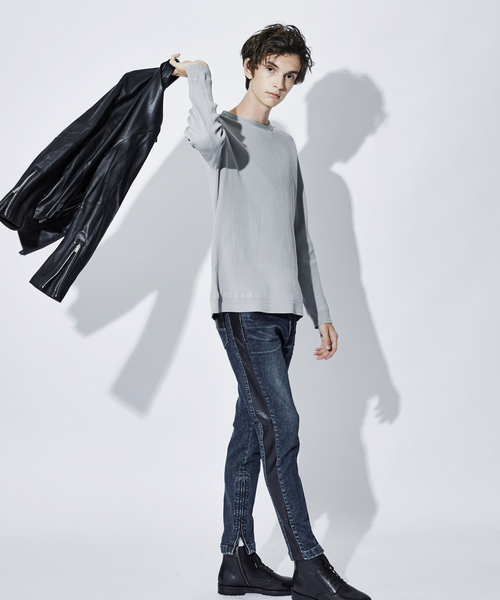 5351 POUR LES HOMMES(ゴーサンゴーイチプールオム)の「ワッフル クルーネック ニット(ニット/セーター・メンズ・ホワイト/グレー/ブラック・44/46/48/50)」の11枚目の写真