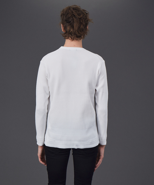 5351 POUR LES HOMMES(ゴーサンゴーイチプールオム)の「ワッフル クルーネック ニット(ニット/セーター・メンズ・ホワイト/グレー/ブラック・44/46/48/50)」の9枚目の写真