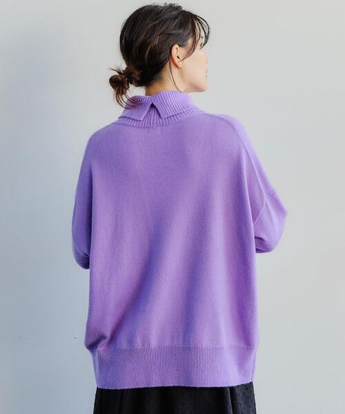 green label relaxing（グリーンレーベルリラクシング）の「LAUNDRY ランドリー タートル ネック ニット ボーダー -ウォッシャブル-（ニット/セーター・レディース・ネイビー/ライム/その他1/ナチュラル/ライラック/ターコイズブルー/ピンク/その他2・FREE）」の15枚目の写真