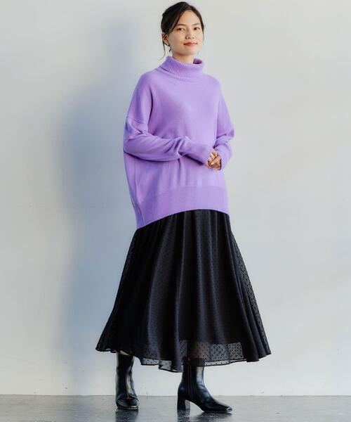 green label relaxing（グリーンレーベルリラクシング）の「LAUNDRY ランドリー タートル ネック ニット ボーダー -ウォッシャブル-（ニット/セーター・レディース・ネイビー/ライム/その他1/ナチュラル/ライラック/ターコイズブルー/ピンク/その他2・FREE）」の16枚目の写真