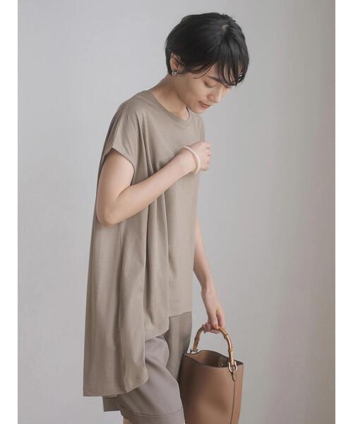 AMERICAN HOLIC(アメリカンホリック)の「アシメトリーヘムフレンチチュニック(Tシャツ/カットソー・レディース・ネイビー/ミント/モカ・M/L)」の17枚目の写真
