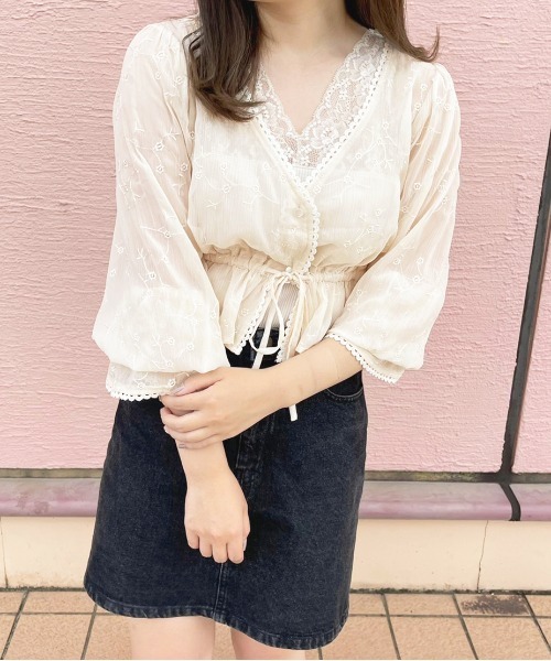 apres jour(アプレジュール)の「シアー刺繍袖ボリュームカーデ【ZOZOTOWN限定アイテム】(シャツ/ブラウス・レディース・アイボリー/オフホワイト・X-LARGE/フリー)」の20枚目の写真