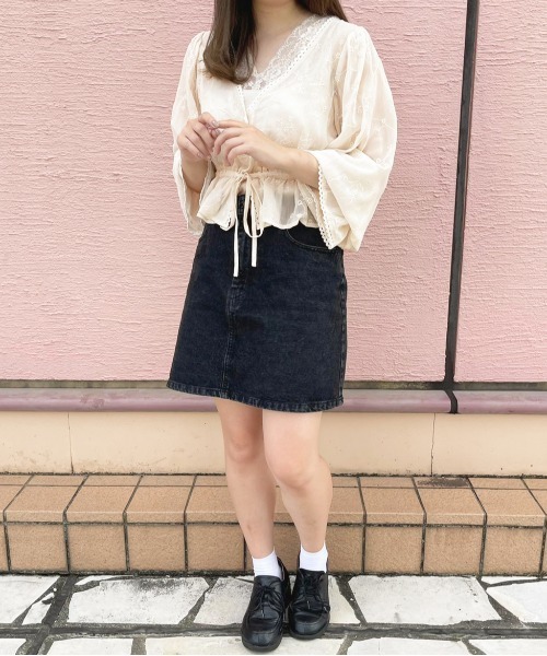 apres jour(アプレジュール)の「シアー刺繍袖ボリュームカーデ【ZOZOTOWN限定アイテム】(シャツ/ブラウス・レディース・アイボリー/オフホワイト・X-LARGE/フリー)」の15枚目の写真