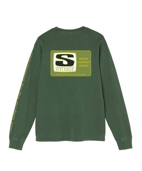 STUSSY(ステューシー)の「Equipment Company Pigment Dyed Ls(Tシャツ/カットソー・メンズ・ナチュラル/ブラック/パイングリーン系/パープル・MEDIUM/LARGE/X-LARGE/SMALL)」の3枚目の写真