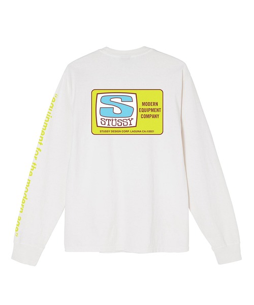 STUSSY(ステューシー)の「Equipment Company Pigment Dyed Ls(Tシャツ/カットソー・メンズ・ナチュラル/ブラック/パイングリーン系/パープル・MEDIUM/LARGE/X-LARGE/SMALL)」の1枚目の写真