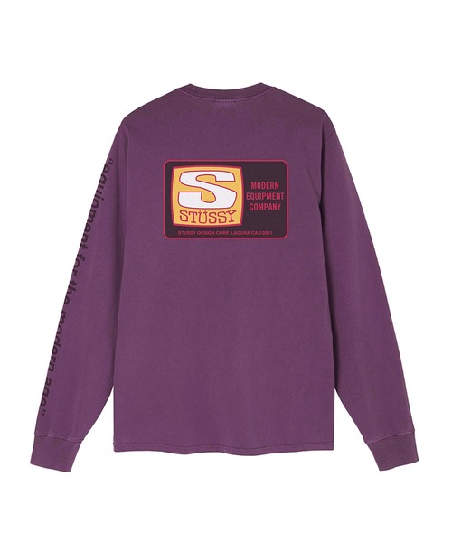 STUSSY(ステューシー)の「Equipment Company Pigment Dyed Ls(Tシャツ/カットソー・メンズ・ナチュラル/ブラック/パイングリーン系/パープル・MEDIUM/LARGE/X-LARGE/SMALL)」の4枚目の写真