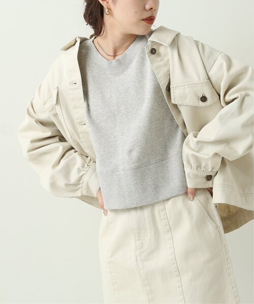 RAY CASSIN（レイカズン）の「前後2wayショート丈カーディガン（Tシャツ/カットソー・レディース・ブルー/ラベンダー/杢グレー・FREE）」の5枚目の写真