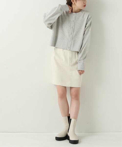 RAY CASSIN（レイカズン）の「前後2wayショート丈カーディガン（Tシャツ/カットソー・レディース・ブルー/ラベンダー/杢グレー・FREE）」の9枚目の写真